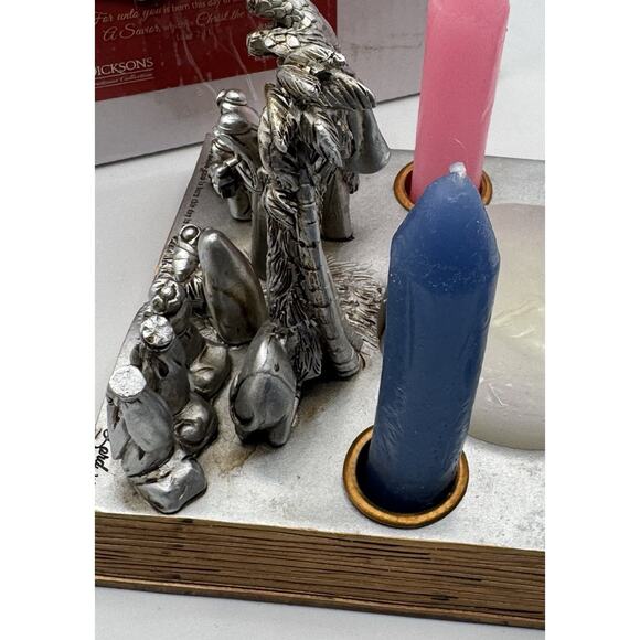 Dicksons Christmas Nativity Advent Book Figurine Candle Holder Resin Wreath READ - Picture 12 of 16